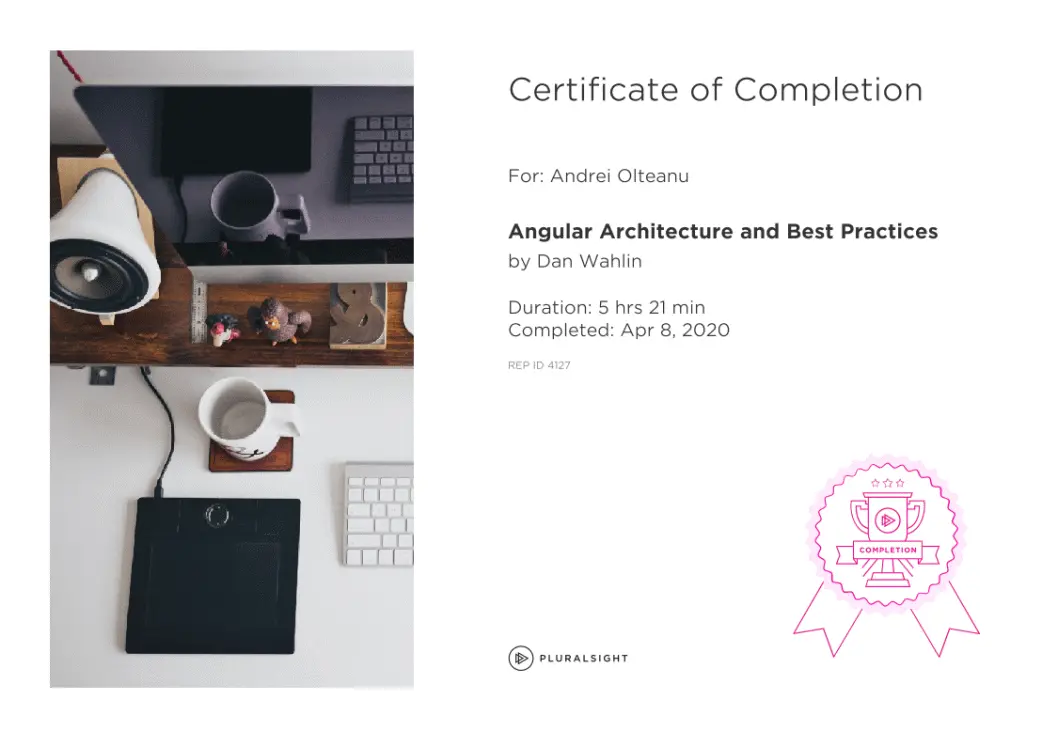 Certificate Angular Architecture and Best Practices image